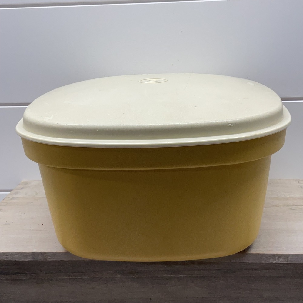 Vintage Tupperware Multi Server 888-10 Harvest Gold Almond 3 Piece Set